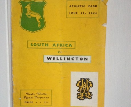 Wellington against international teams: versus South Africa 1956